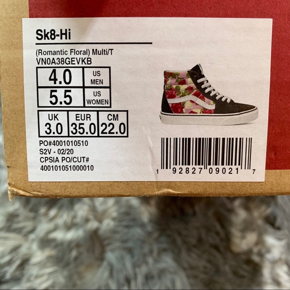 Vans Sk8-Hi Floral Shoe - Picture 11 of 11